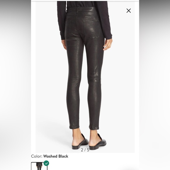 FRAME
Le High Ankle Straight Leg
Leather Jeans - Picture 2 of 7